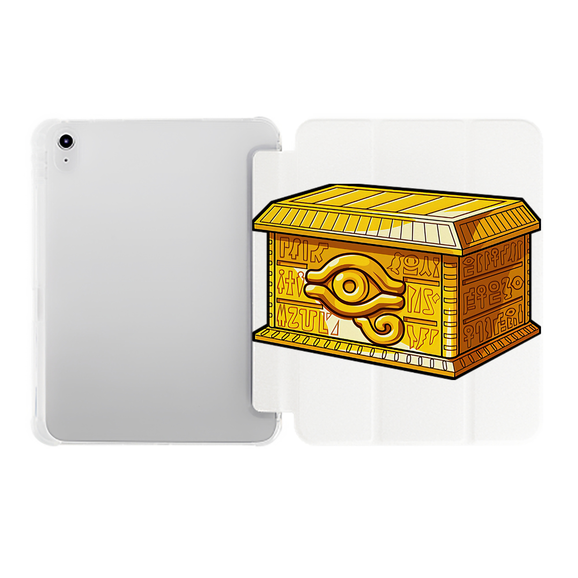 （画像用） 遊☆戯☆王 Yu-Gi-Oh! IPad ケース ペン収納付き 三つ折りスタンド PUレザー×シリコン 対応機種9.5/10.5/10.9インチ